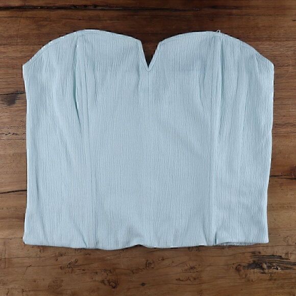 ANTHROPOLOGY PORRIDGE CLOTHING MINT GREEN STRAPLESS CROP TUBE TOP SIZE XL NWT - Picture 1 of 7